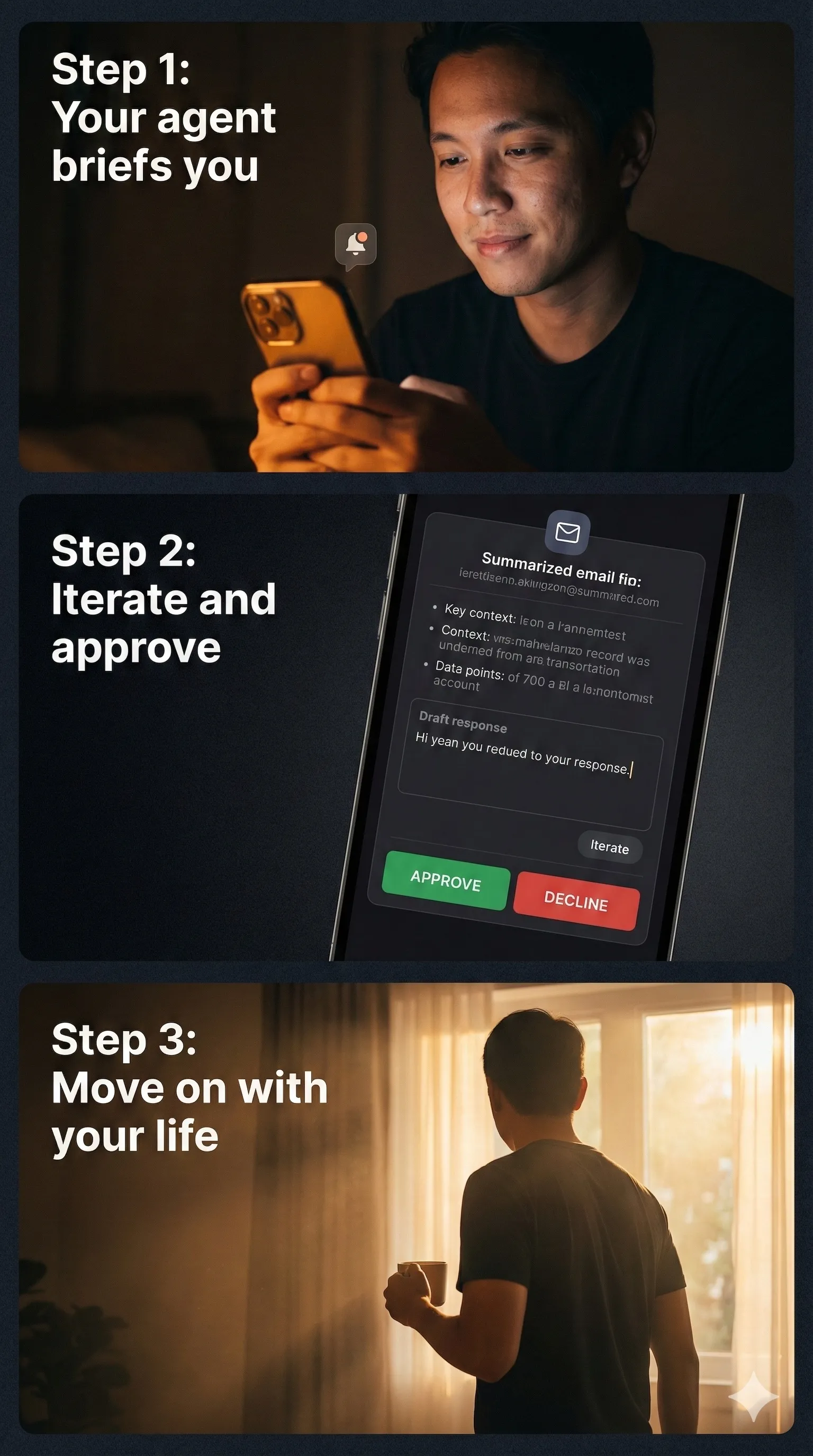 New world email workflow — the agent handles it